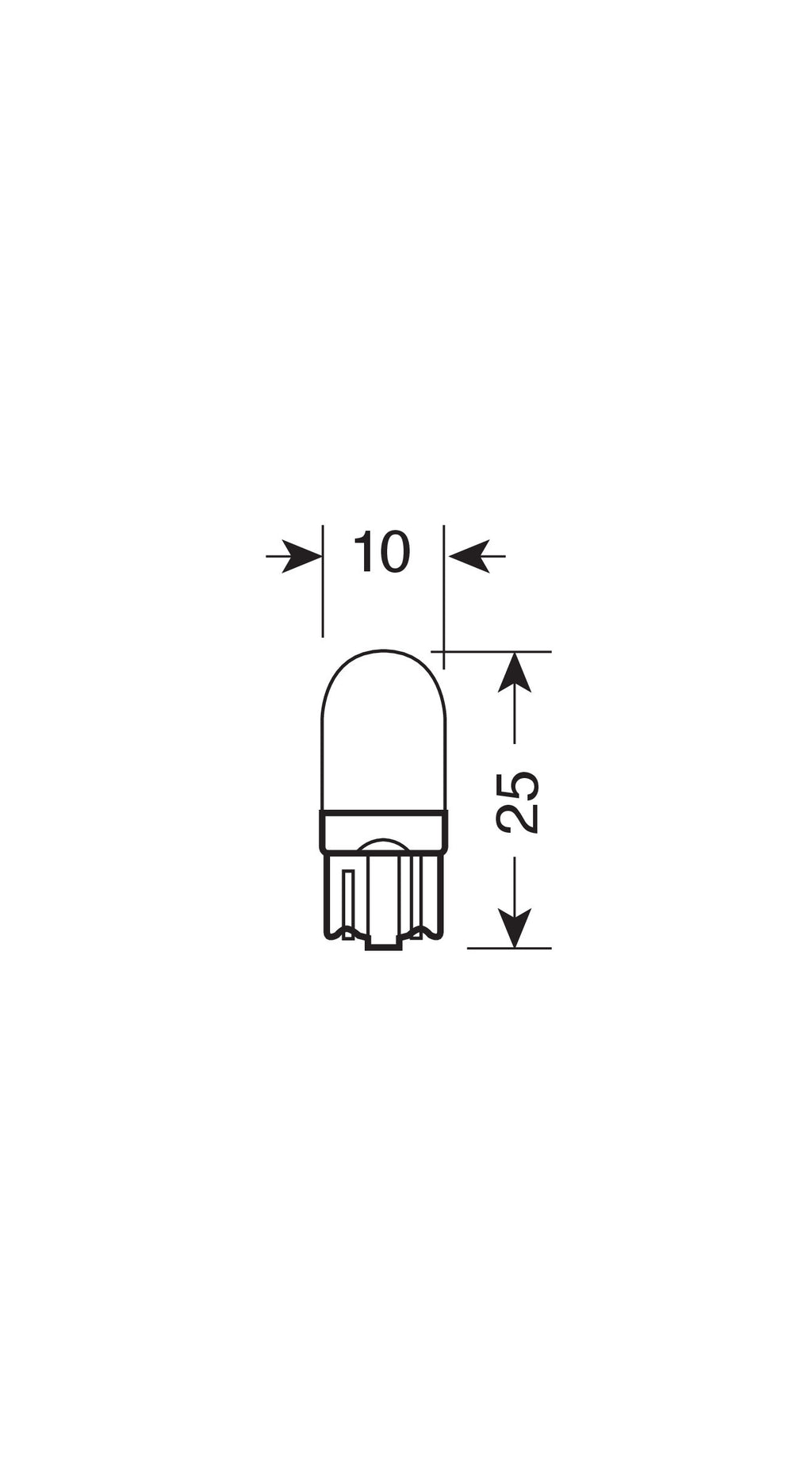 12V Mega-Led 3 - 2 SMD x 1 chip + 1 SMD x 3 chips - (T10) - W2,1x9,5d - 2 pz - Scatola - Bianco