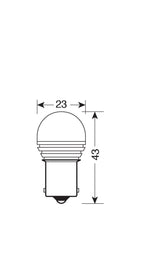 12/24V Led Series - 1 SMD x 9 chips - (P21W) - BA15s - 1 pz - Scatola - Bianco