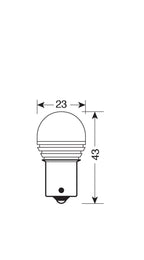 12/24V Mega-Led 9 - 1 SMD x 9 chips - (PY21W) - BAU15s - 1 pz - Scatola - Arancio