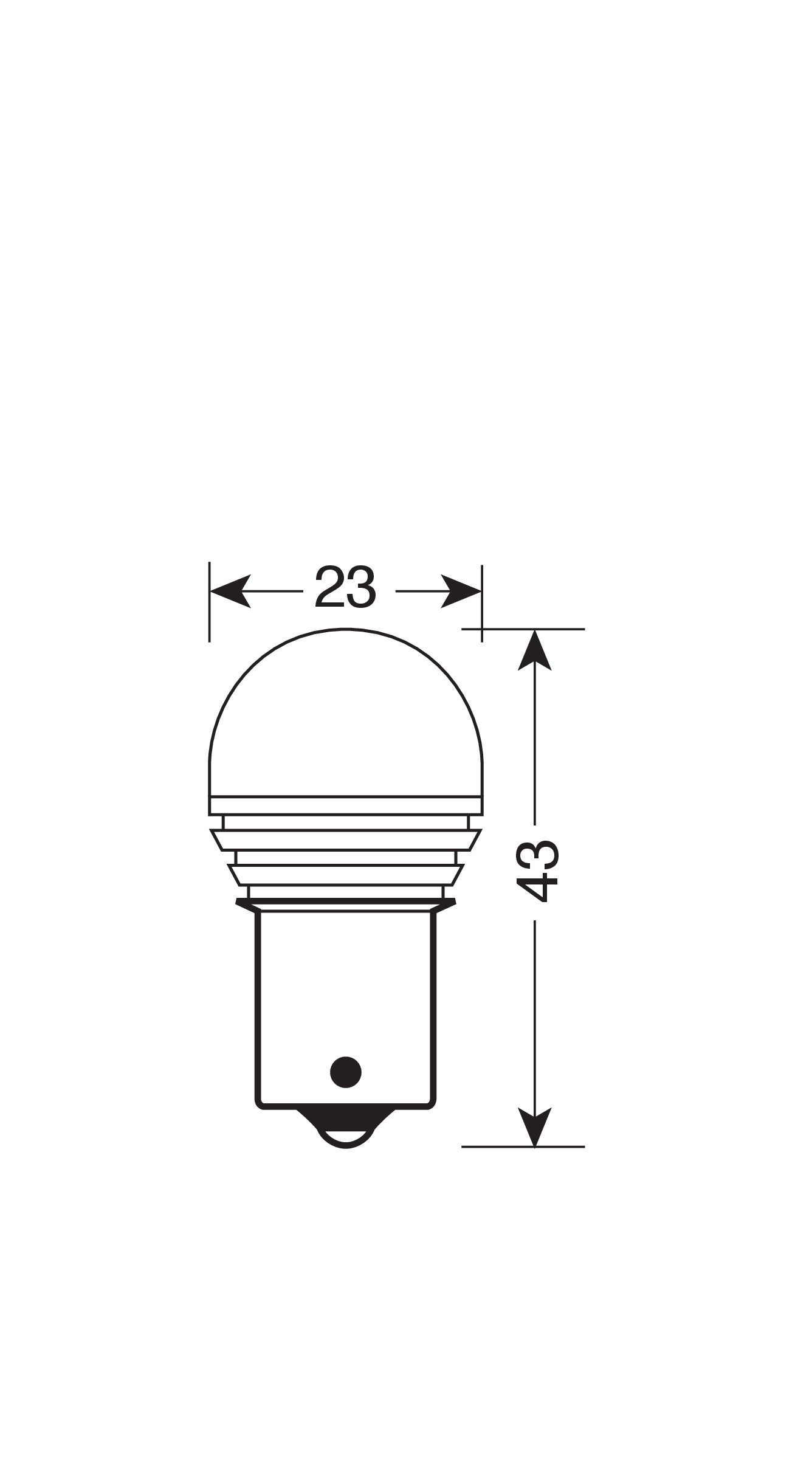 12/24V Mega-Led 9 - 1 SMD x 9 chips - (PY21W) - BAU15s - 1 pz - Scatola - Arancio
