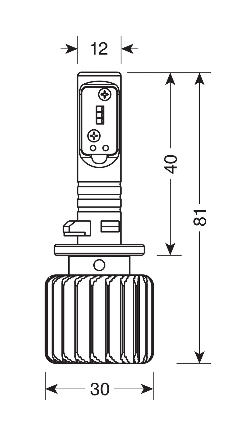 12/24V Halo Led Serie 1 - (H1) - 12W - P14,5s - 1 pz - D/Blister