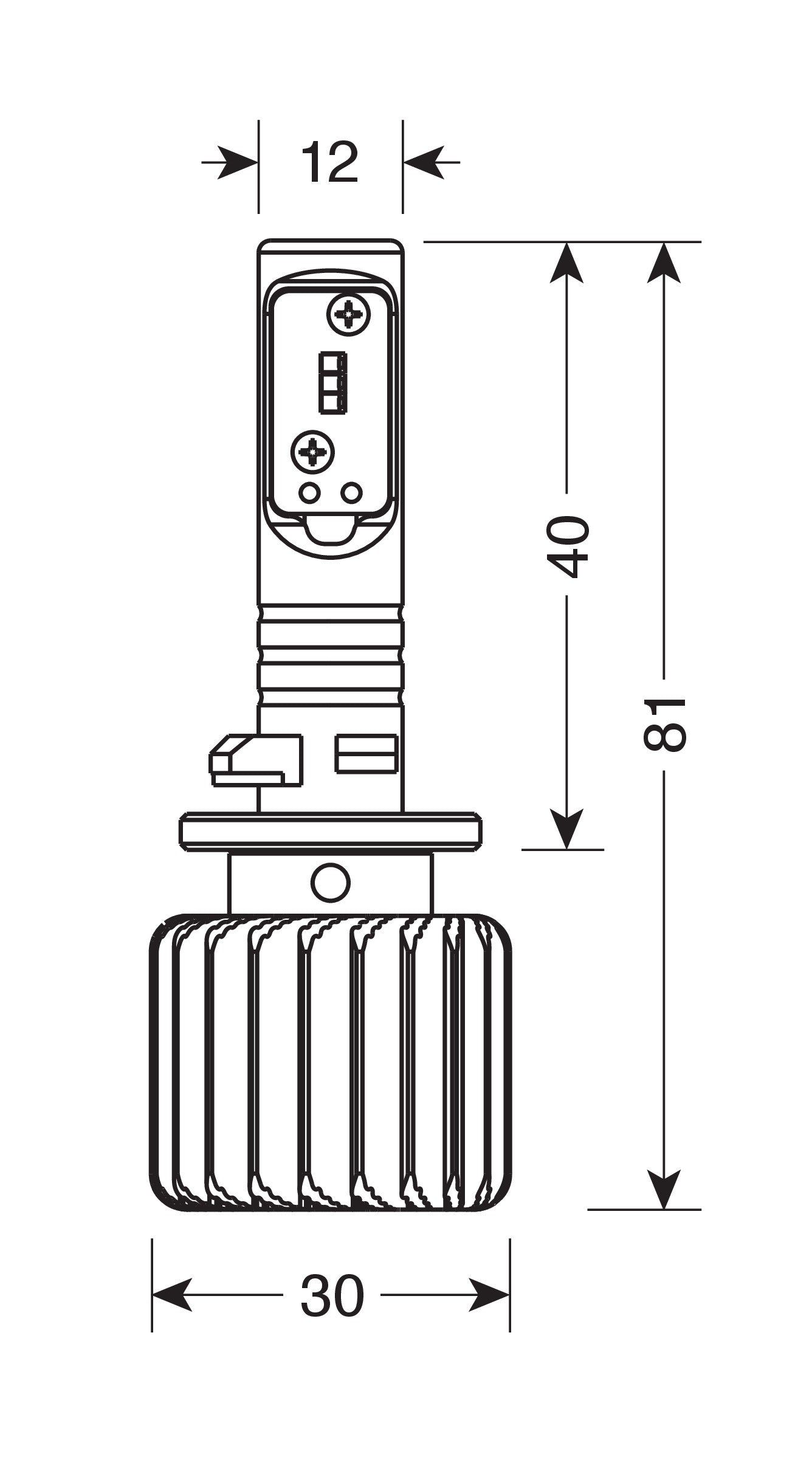 12/24V Halo Led Serie 1 - (H1) - 12W - P14,5s - 1 pz - D/Blister