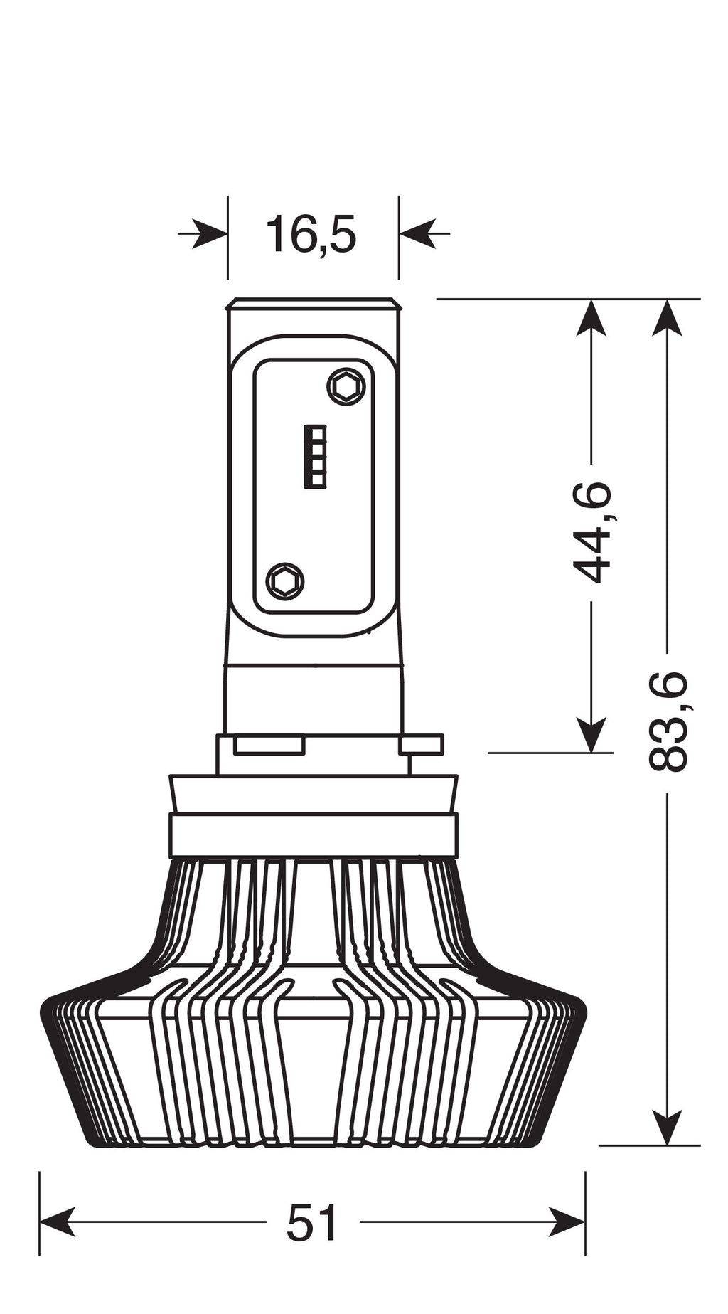 12/24V Halo Led Serie 1 - (H9) - 25W - PGJ19-5 - 1 pz - D/Blister