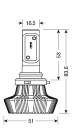 12/24V Halo Led Serie 1 - (HB3 9005) - 25W - P20d - 1 pz - D/Blister
