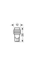 12V Hyper-Led 3 - 1 SMD x 3 chips - (T10) - W2,1x9,5d - 2 pz - Scatola - Bianco - Doppia polarità