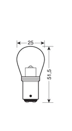 12/24V Mega-Led 16 - 1 Smd x 16 chips - (P21/5W) - BAY15d - 2 pz - Scatola - Bianco
