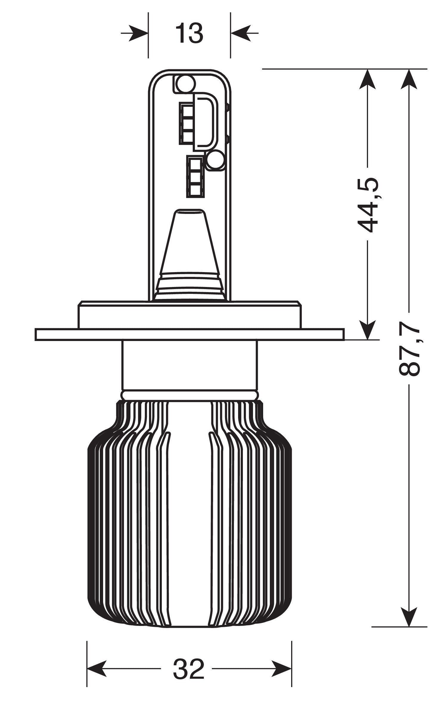 12/24V Halo Led Serie 3 Blade - (H4) - 20W - P43t - 2 pz - Scatola