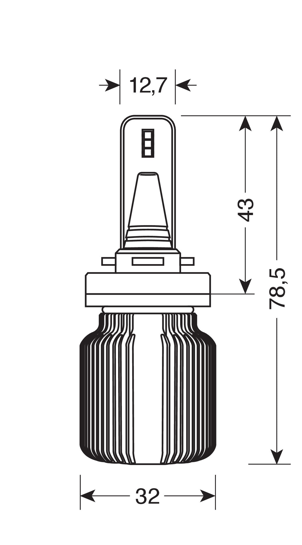 12/24V Halo Led Serie 3 Blade - (H8-H9-H11-H16) - 20W - PGJ19-X - 2 pz - Scatola