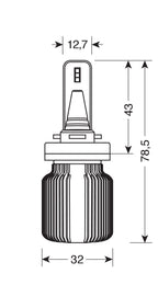 12/24V Halo Led Serie 3 Blade - (H8-H9-H11-H16) - 20W - PGJ19-X - 2 pz - Scatola