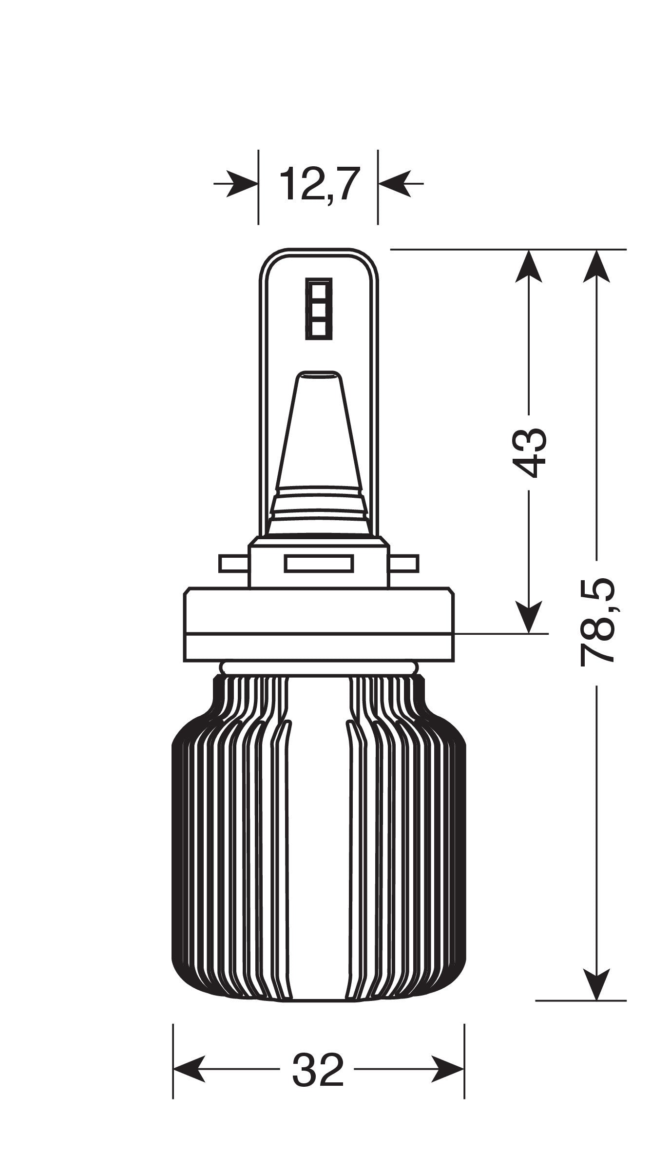 12/24V Halo Led Serie 3 Blade - (H8-H9-H11-H16) - 20W - PGJ19-X - 2 pz - Scatola
