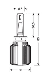 12/24V Halo Led Serie 3 Blade - (H1) - 16W - P14,5s - 2 pz - Scatola