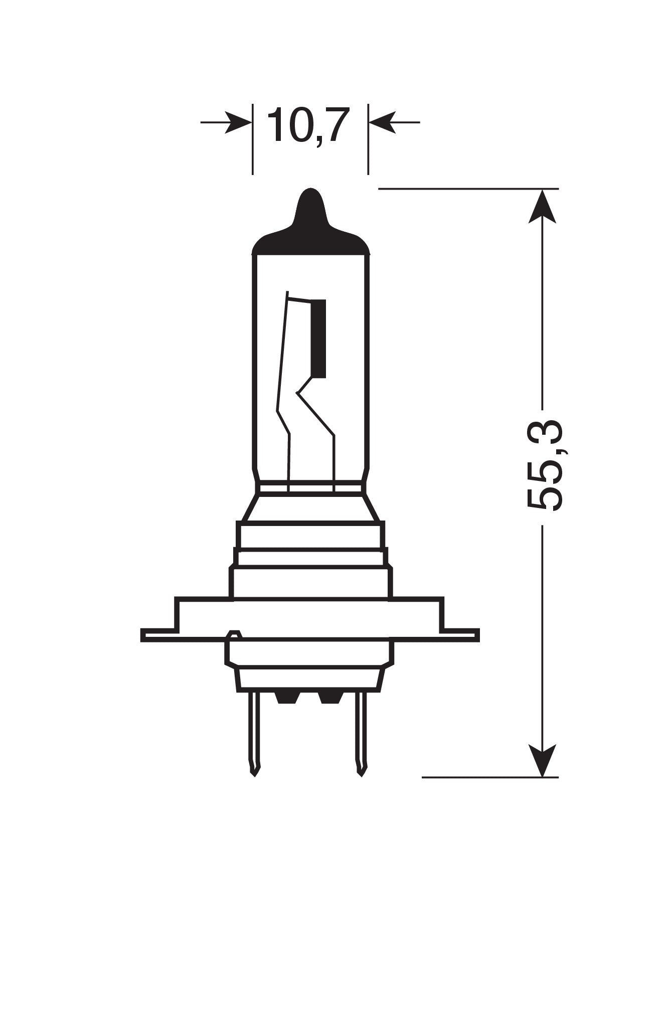 12V Lampada alogena - H18 - 65W - PY26d-1 - 1 pz - Scatola