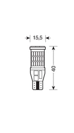 12V Led series - 45 Led SMD - (W16W) - W2,1x9,5d - 2 pz - Scatola - Bianco - Doppia polarità