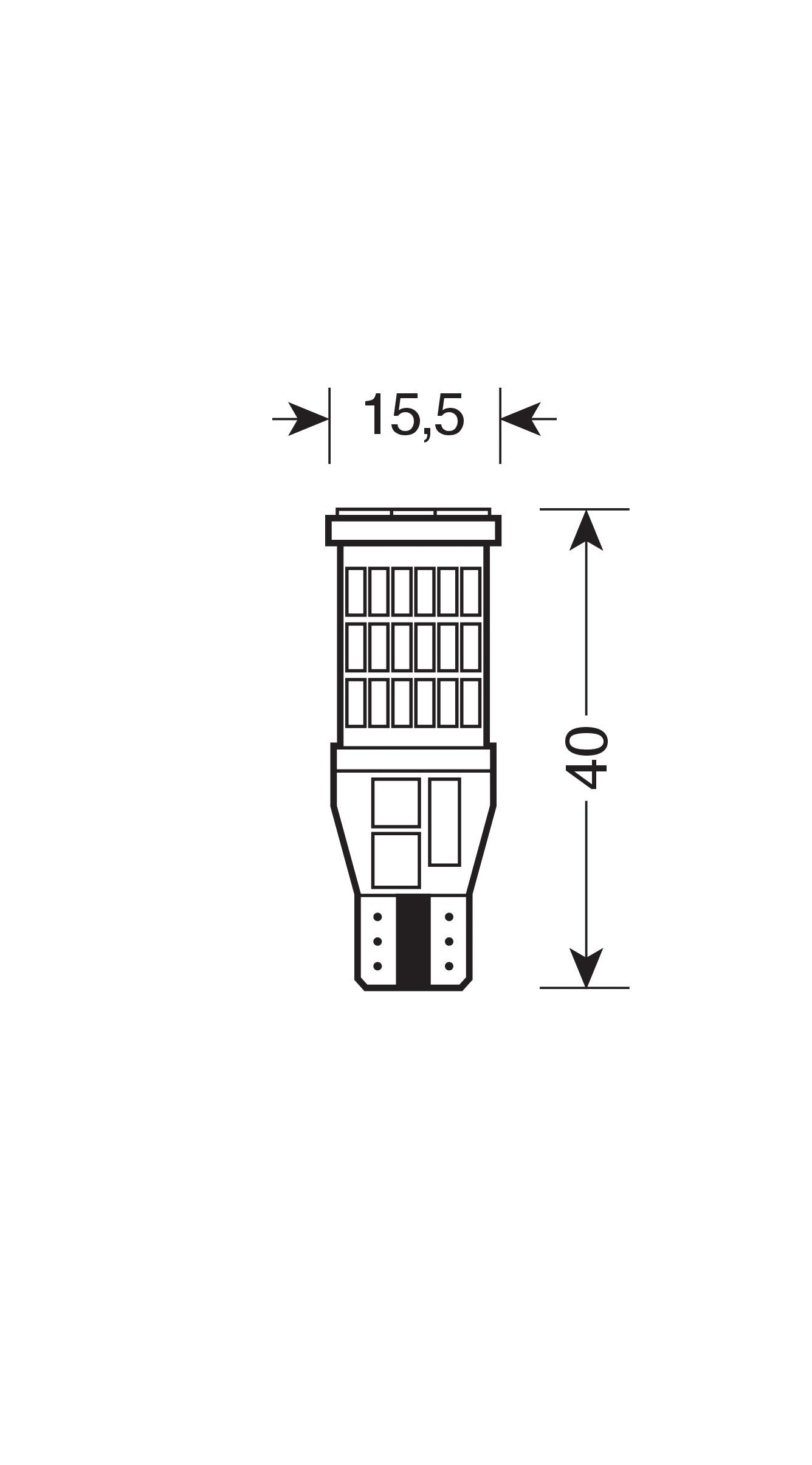 12V Led series - 45 Led SMD - (W16W) - W2,1x9,5d - 2 pz - Scatola - Bianco - Doppia polarità