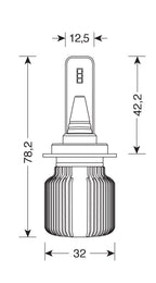 12/24V Halo Led Serie 3 Blade - (HIR2 9012) - 20W - PX22d - 2 pz - Scatola