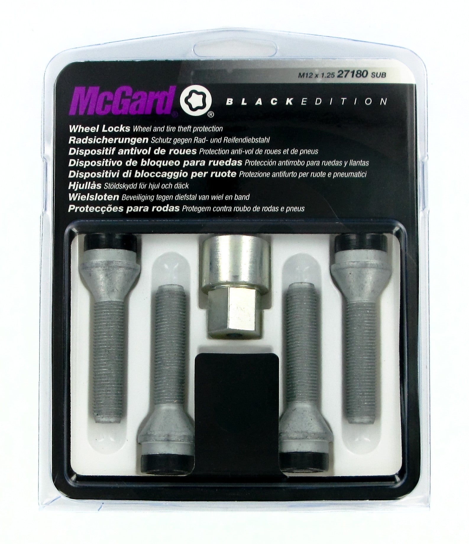 Bulloni conici, kit 4 pz - Black Edition - A080