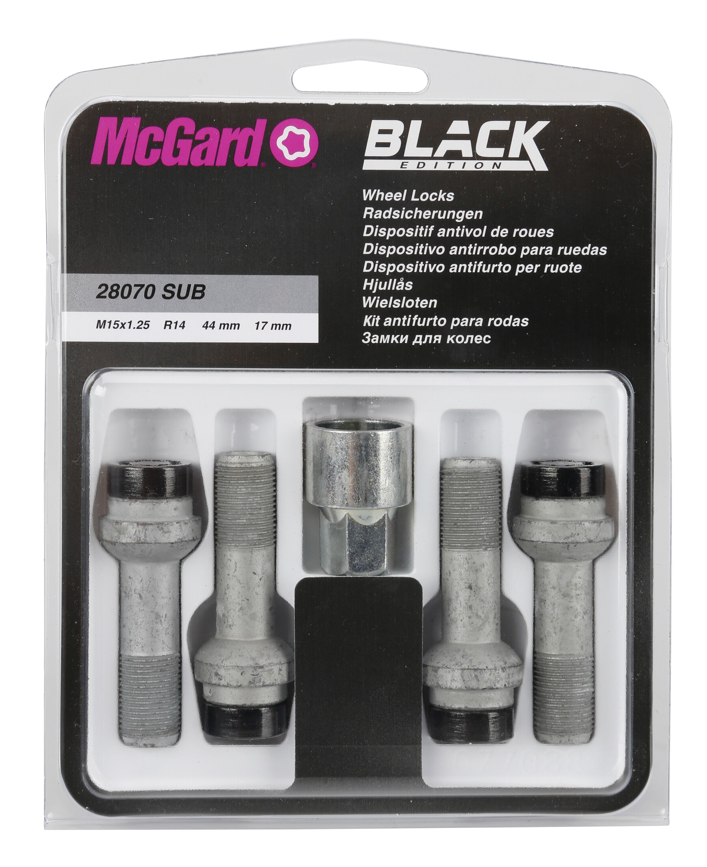Bulloni sferici, kit 4 pz - Black Edition - E180