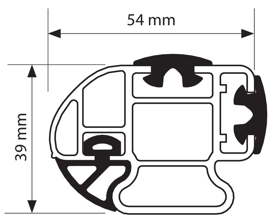 Kargo-Plus, barra portatutto alluminio - 180 cm