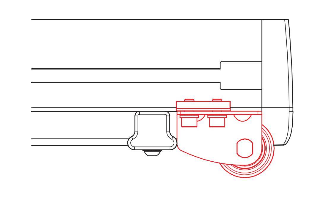 Rullo posteriore per ceste Kargo Rack System - R115 - 115 cm
