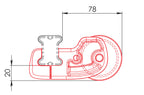K-0, rullo posteriore - 64 cm