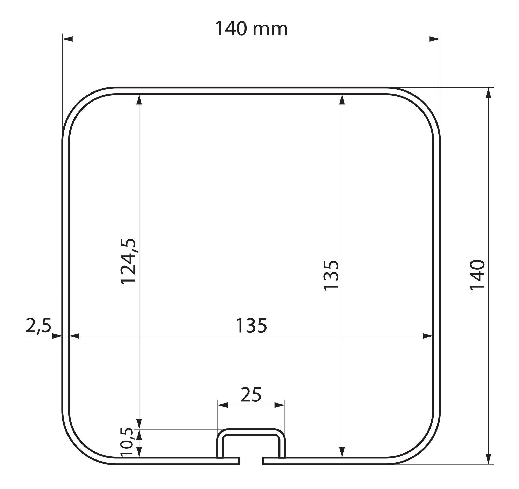 Van-Tube 2000, portatubi in alluminio per veicoli commerciali - 222 cm