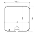 Van-Tube 2000, portatubi in alluminio per veicoli commerciali - 222 cm