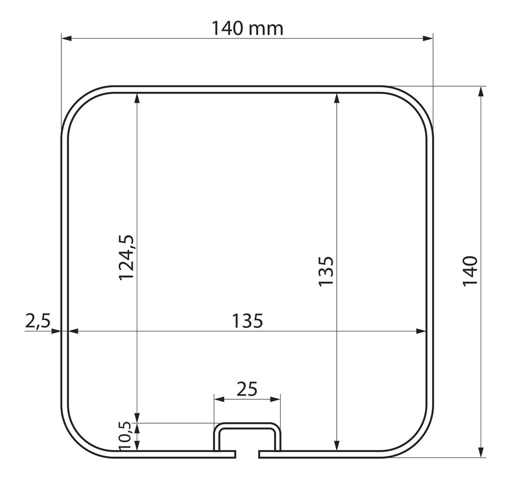 Van-Tube 3000, portatubi in alluminio per veicoli commerciali - 322 cm
