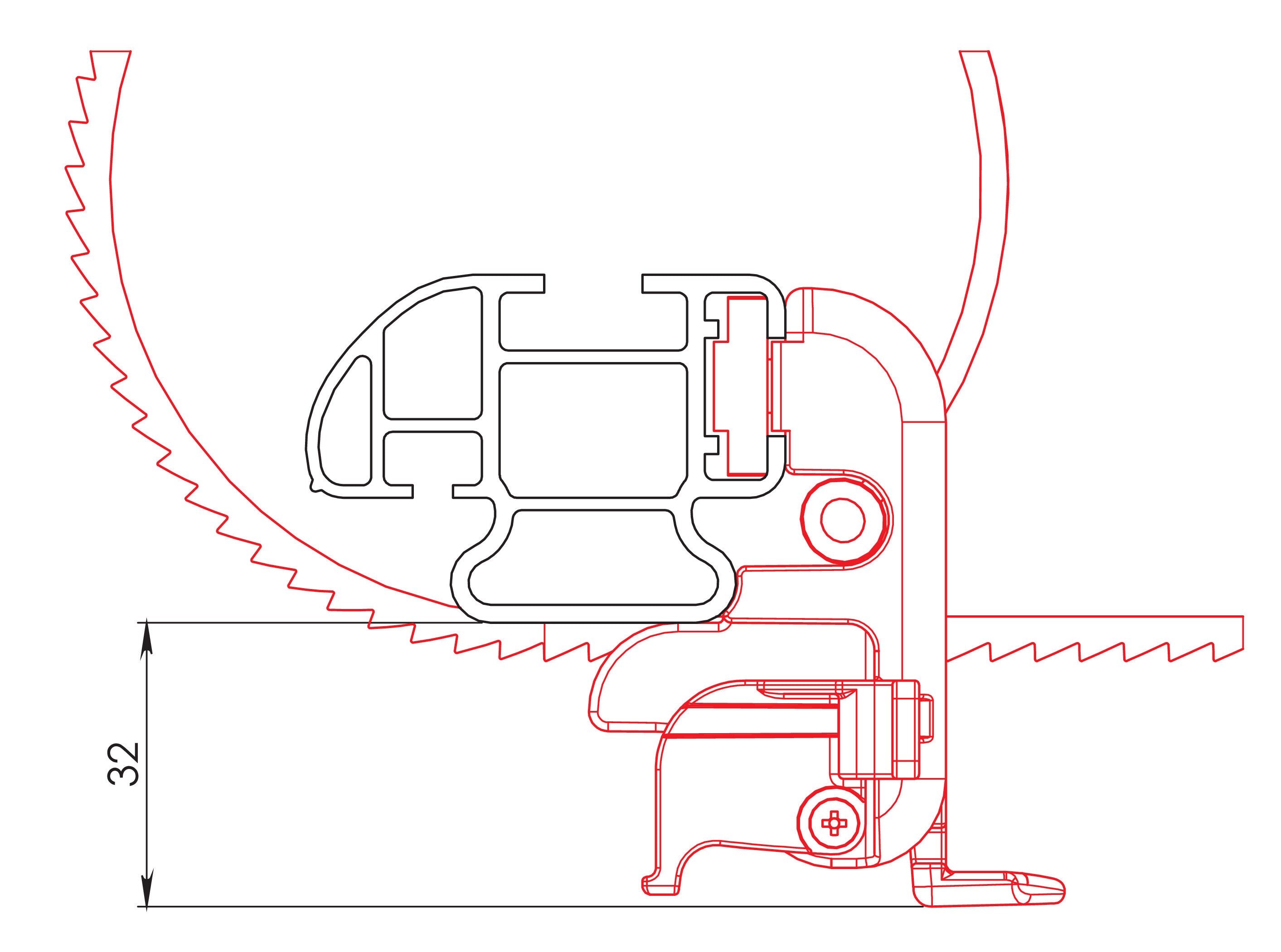 U-5, Coppia cinghie fermascala