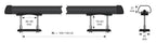 Club, set completo barre portatutto in acciaio - XL - 135 cm