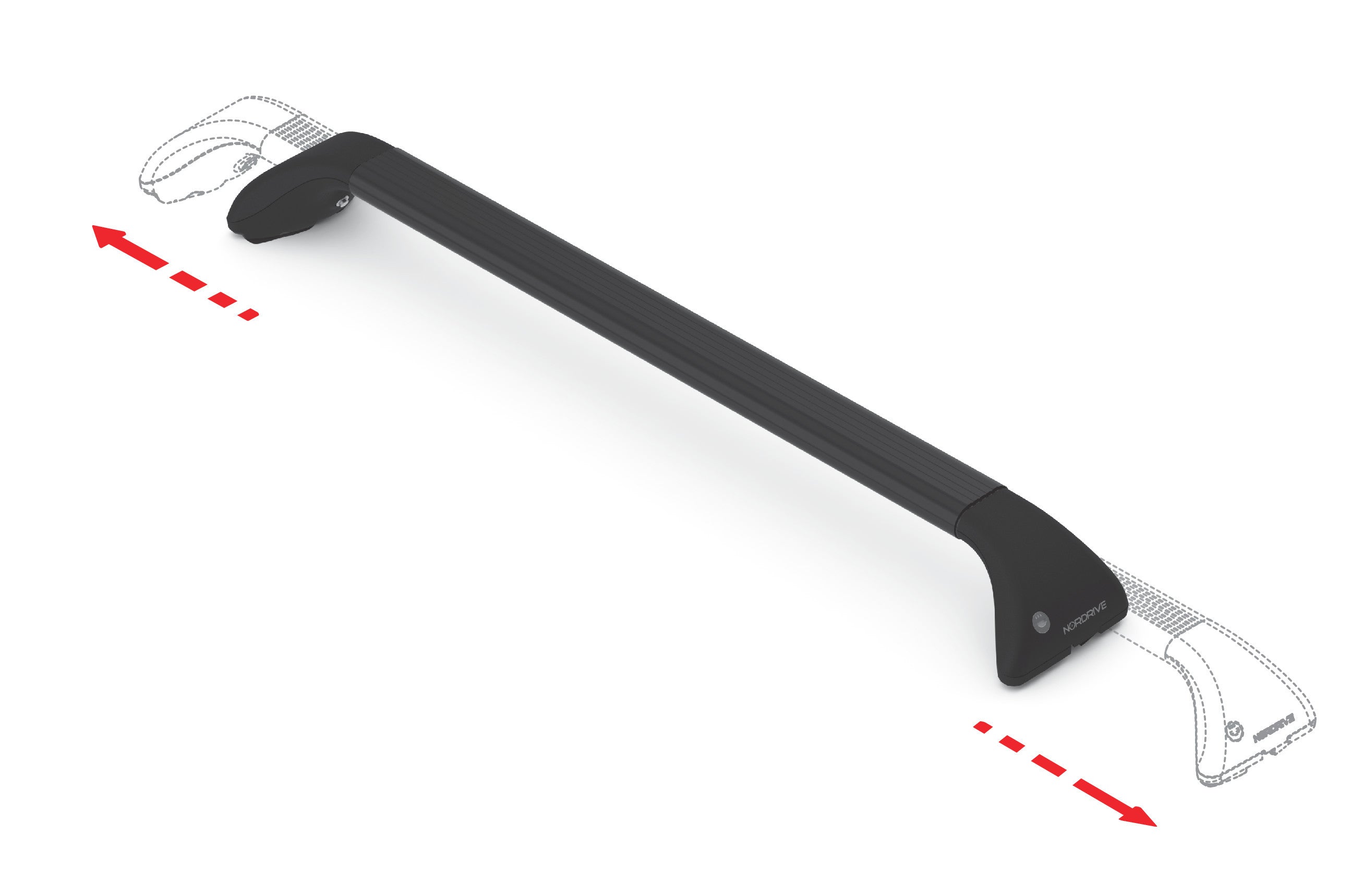 Snap Steel Rail, set completo barre portatutto telescopiche in acciaio - L - F0