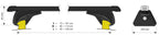 Quadra In-Rail, set completo barre portatutto in acciaio - L - Evos IS