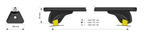 Helio Black In-Rail, set completo barre portatutto in alluminio - L - Evos IA