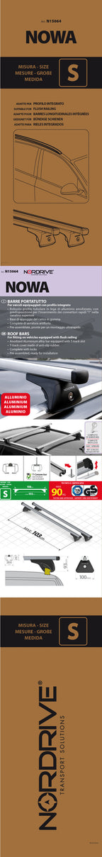 Helio In-Rail, set completo barre portatutto in alluminio - S - Evos IA