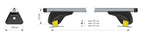 Helio In-Rail, set completo barre portatutto in alluminio - L - Evos IA