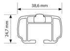 Helio, coppia barre portatutto in alluminio - S - 108 cm