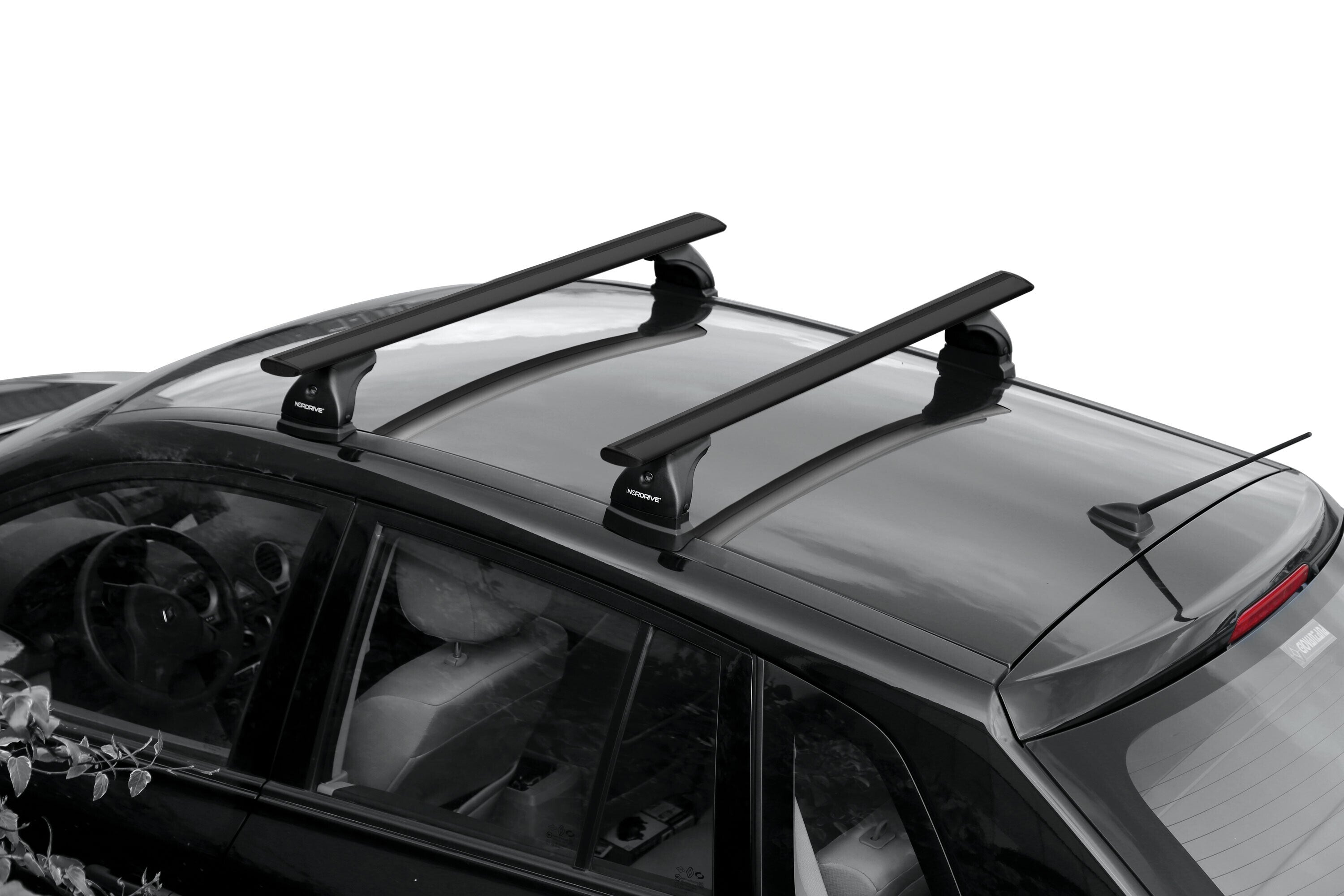 Silenzio Black, coppia barre portatutto in alluminio - L - 128 cm