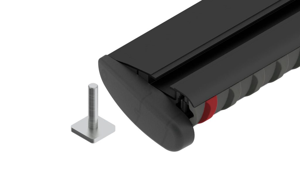 Silenzio Black, coppia barre portatutto in alluminio - L - 128 cm