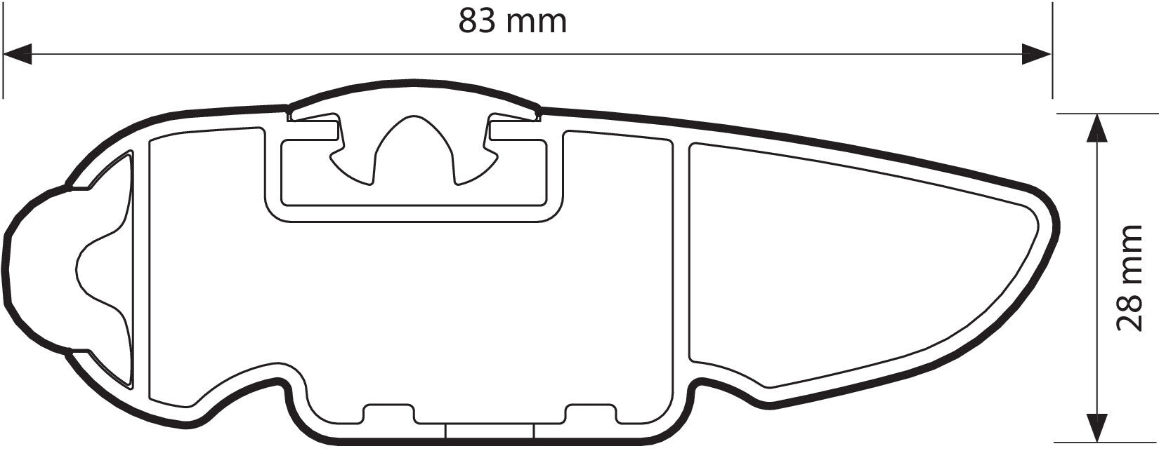 Silenzio, coppia barre portatutto in alluminio - L - 128 cm
