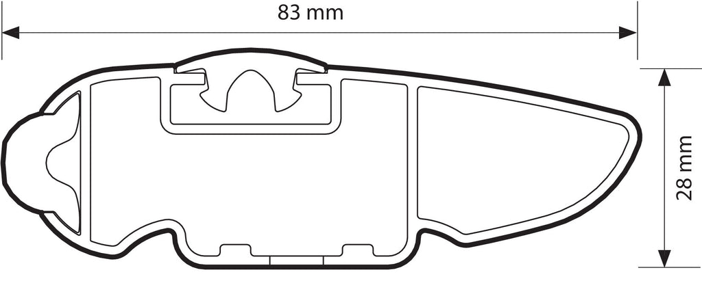 Silenzio, coppia barre portatutto in alluminio - XL - 140 cm