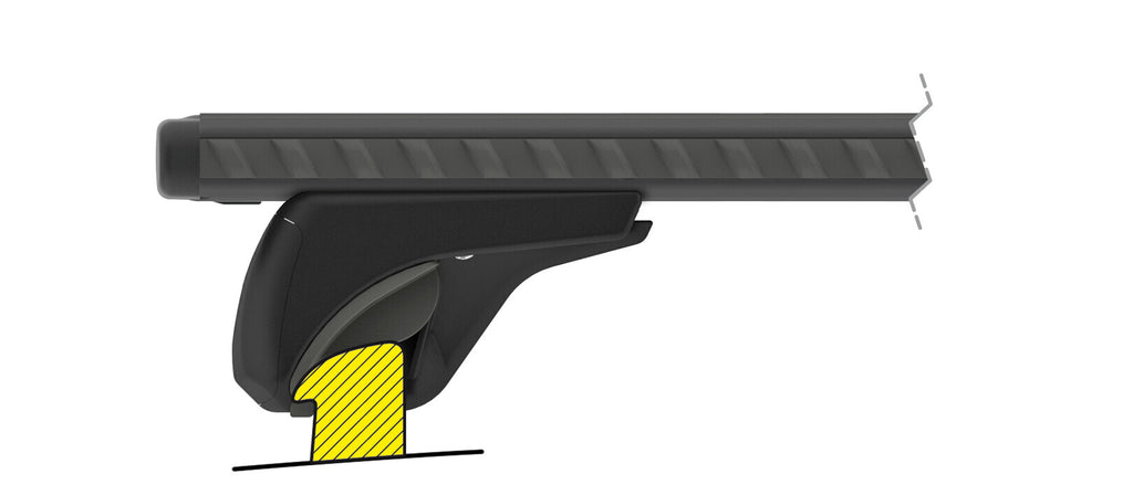 Silenzio Black In-Rail, set completo barre portatutto in alluminio - S - Evos IA
