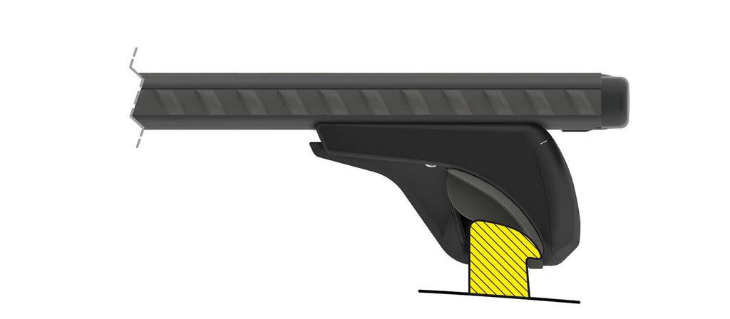 Silenzio Black In-Rail, set completo barre portatutto in alluminio - M - Evos IA