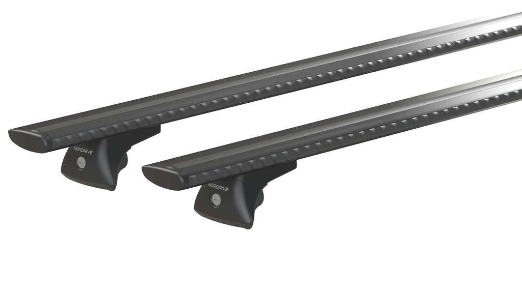 Silenzio Black In-Rail, set completo barre portatutto in alluminio - M - Evos IA