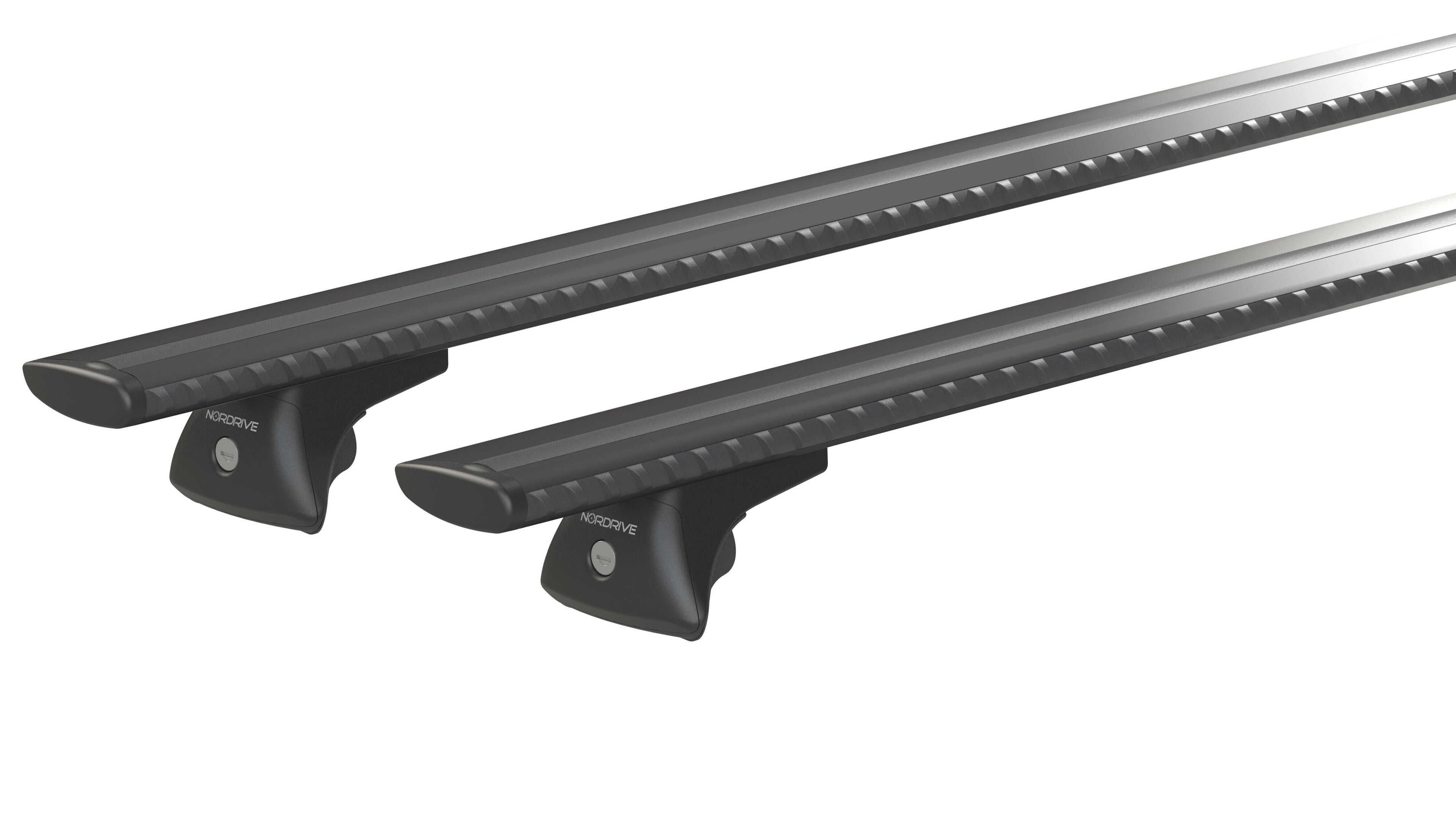 Silenzio Black In-Rail, set completo barre portatutto in alluminio - M - Evos IA