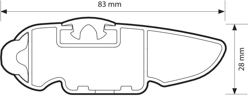 Silenzio CX, barra portatutto in alluminio - 109 cm