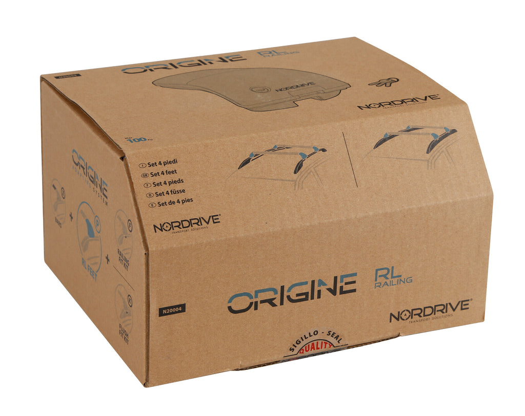 Origine RL (Rail), set 4 piedi per barre portatutto Silenzio CX