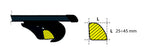 Evos RS (Rail Steel), kit 4 piedi per barre in acciaio