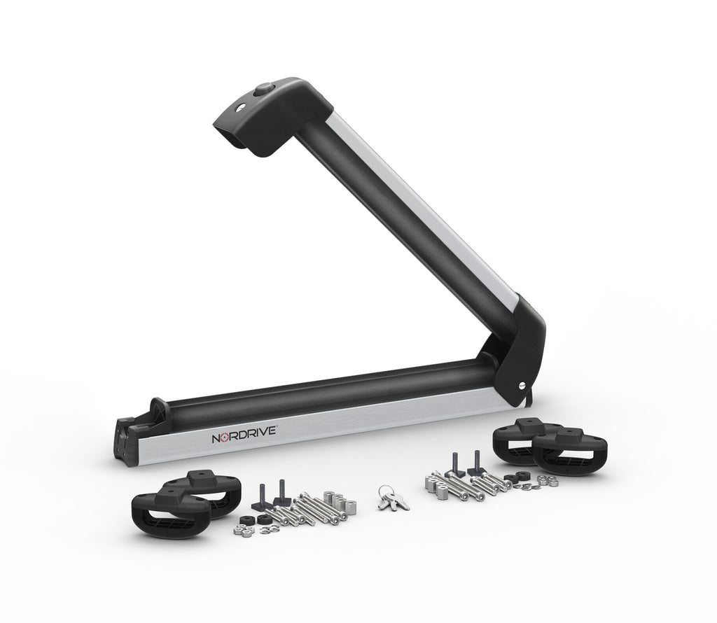 Nordic-King EVO aluminium NK-40, portasci per barre da tetto - Argento