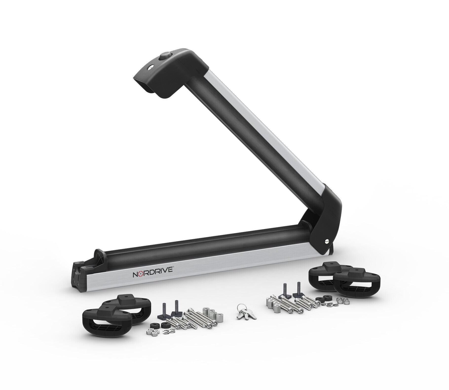 Nordic-King EVO aluminium NK-40, portasci per barre da tetto - Argento