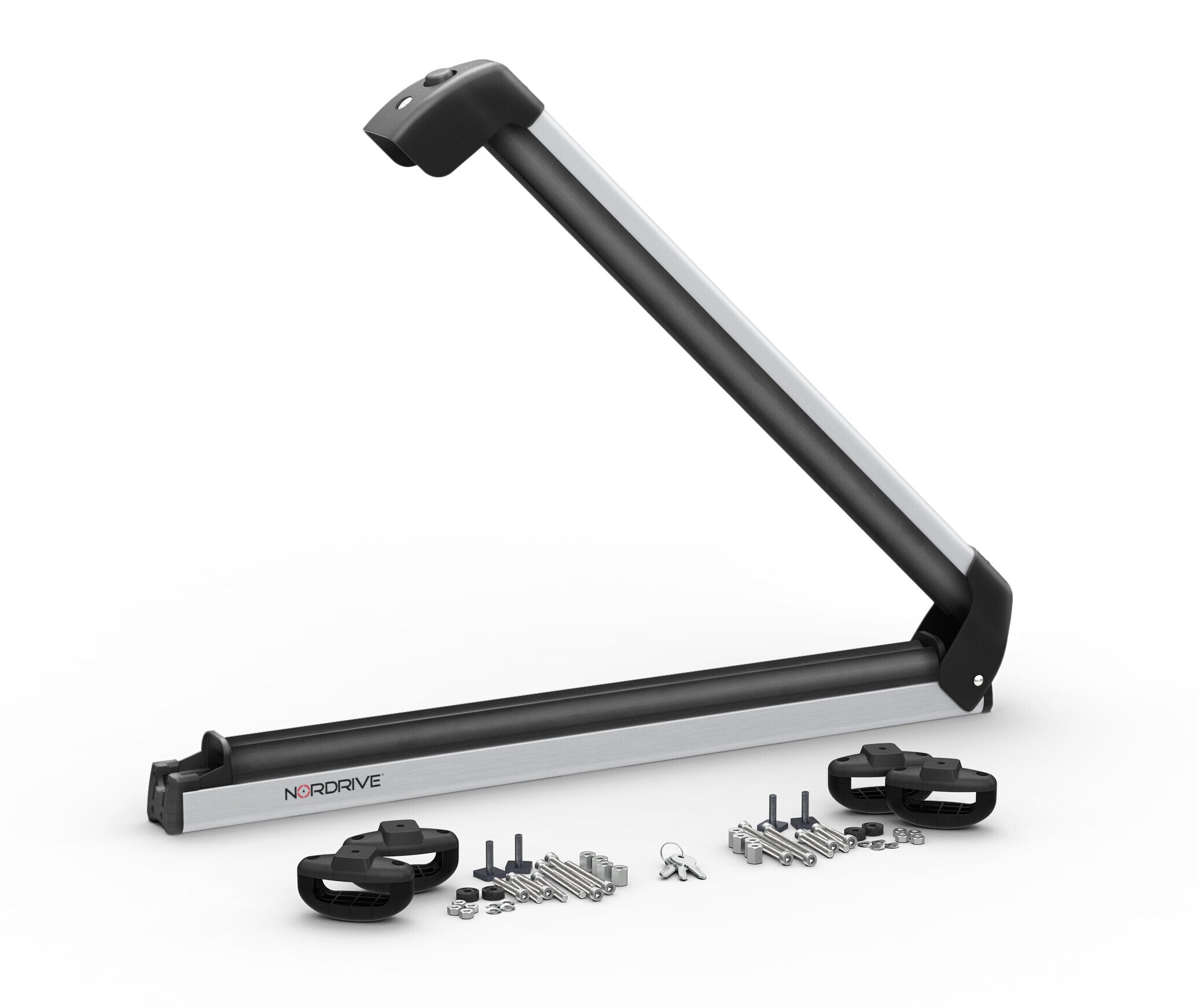 Nordic-King EVO aluminium NK-60, portasci per barre da tetto - Argento