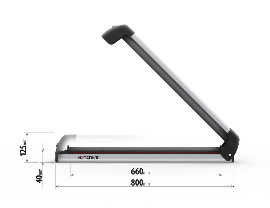 Nordic-King EVO aluminium NK-60, portasci per barre da tetto - Argento